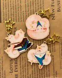 Image 1 of Brushbug Witch Hat Atelier Wood Keychain  
