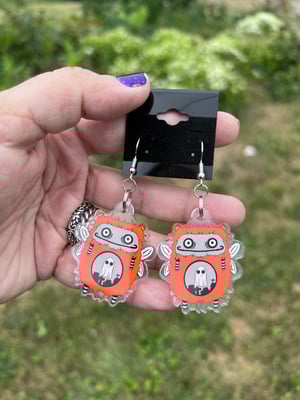 Halloween Gloombeez acrylic earrings