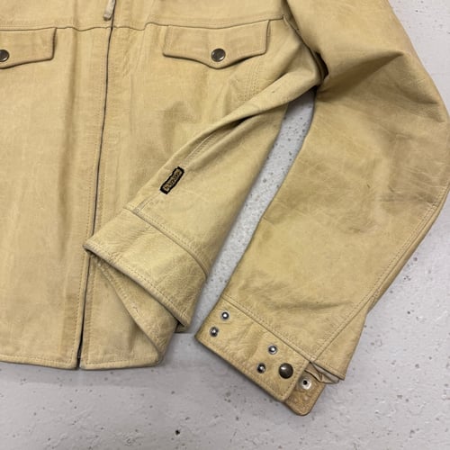 Image of 2000s Armani Jeans Cropped Leather Jacket, Size Small