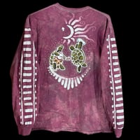 Image 1 of 2x Unisex terrapin Long Sleeve maroon