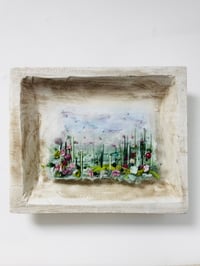 Image 1 of Framed Embroidered Meadow 