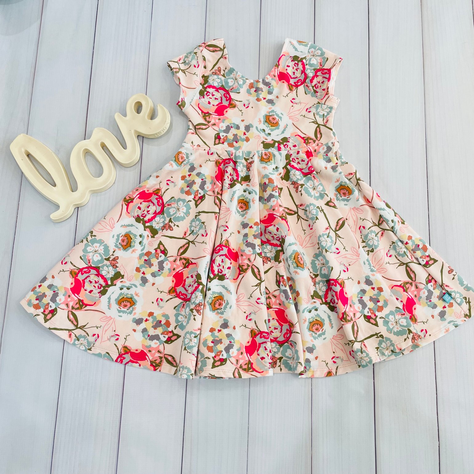 Image of Pink Garden Isla Twirl dress
