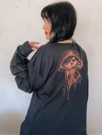 Image 4 of “GOTH” BLEACH PAINTED LONG SLEEVE T-SHIRT 2XL