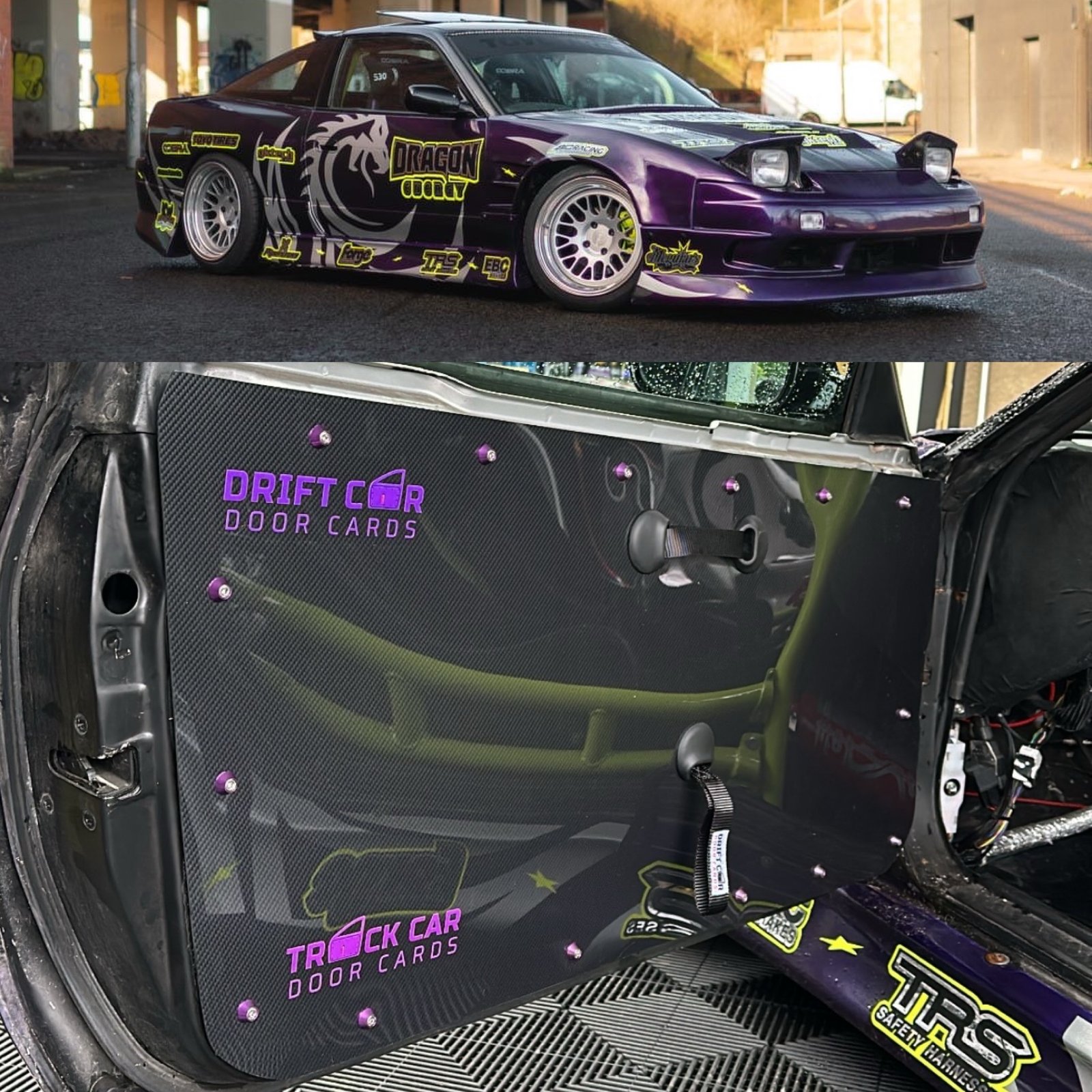 Nissan S13 Drift Car Door Cards New handle design