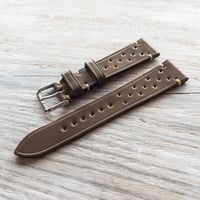 Image 1 of Horween Shell Cordovan Racing Strap - Dark Brown