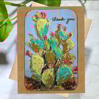 Thank you Prickly Pear Cactus Greeting Card 