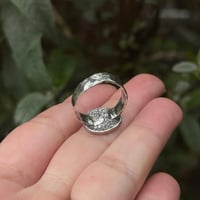 Image 4 of Silver moon face ring