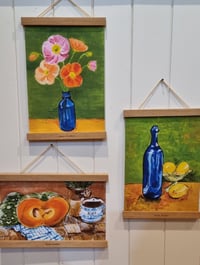 Image 4 of Blue Bottle With Lemons Print