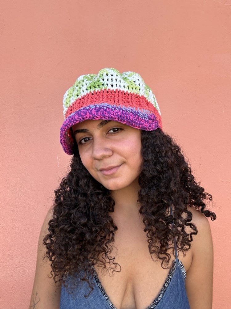 Image of ✧Keylime Berry Messenger Hat