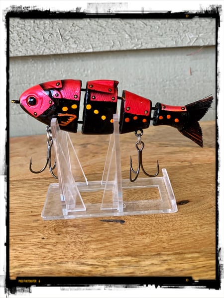 Image of Baby Bull Shad — Voodoo with Red Armor 