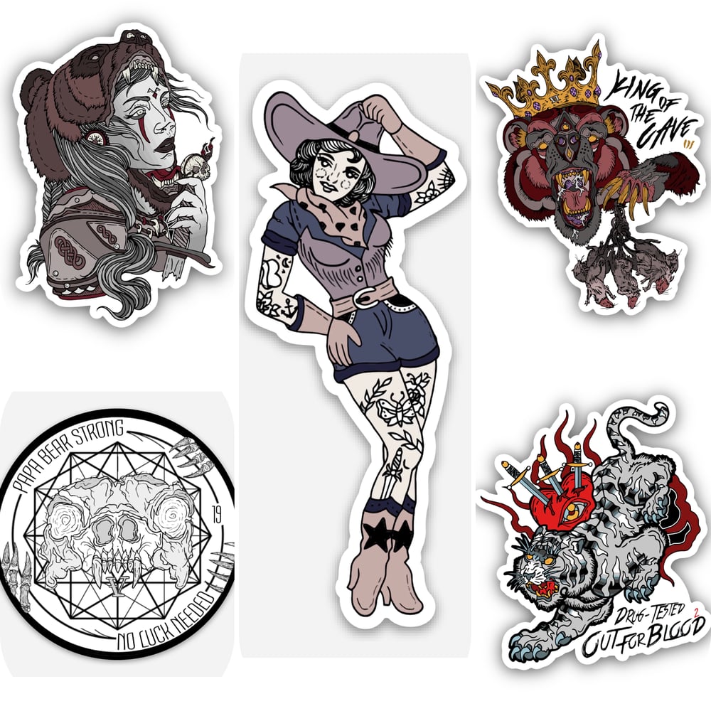 Assorted Vinyl Sticker 5 Pack
