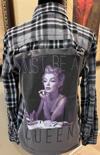 Vintage Black/Gray/White Flannel Shirt Marilyn Monroe