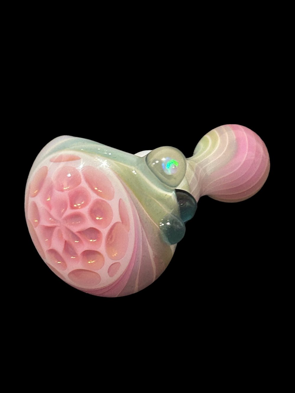 Image of Totem Glass Pink/blue Swirl spoon