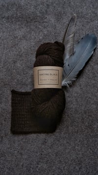 Image 1 of Harting Black DOUBLE KNIT Semi Worsted Spun Yarn - Dark Brown 