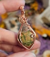 Unakite Heart Pendant