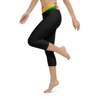 Image 3 of Rainbow Geode Capri Leggings