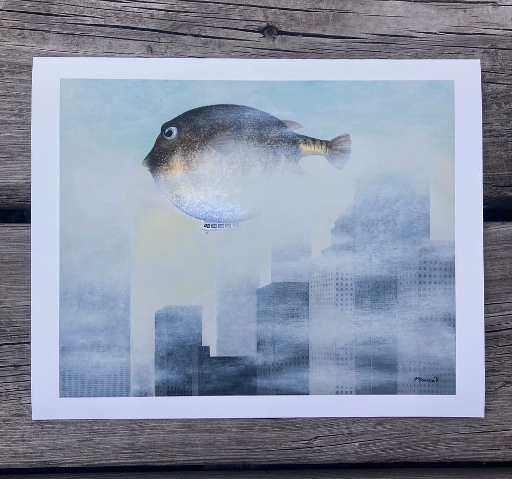 Blowfish Blimp Print