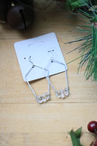 Image 2 of Sterling Silver + Raw Quartz Earrings (2)