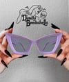 Deadly Bombshell- Lavender Cat Eye Sunglasses 