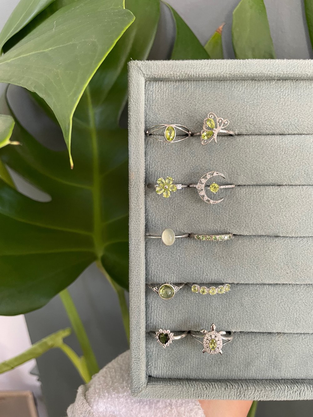 ethereal green crystal rings!