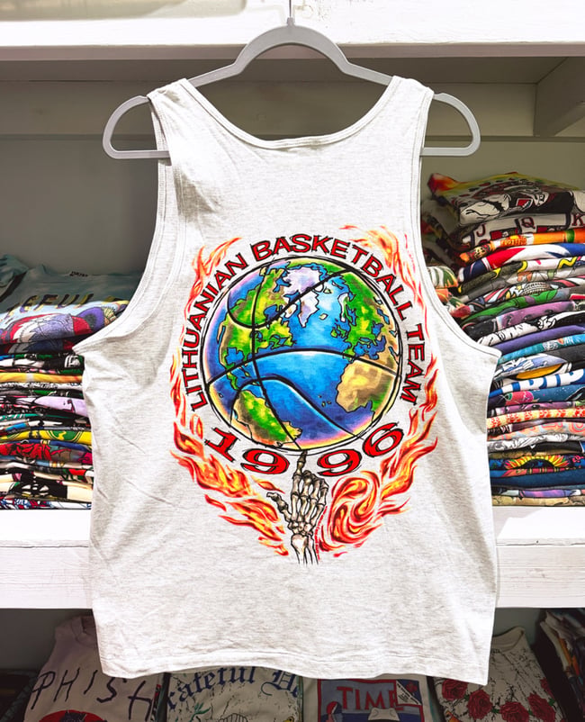 Rare Grateful Dead 1996 Lithuania Basketball Tank Top - Size L