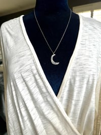 Image 5 of sterling silver moon pendant with courage inscription