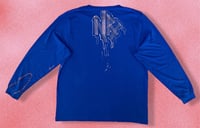 Image 2 of “MY HEART IS SO BLUE” BLEACH PAINTED LONG SLEEVE T-SHIRT LARGE