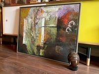 Image 2 of Large Textured Oil Abstract on Canvas