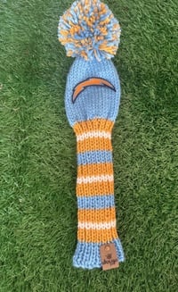 Image 5 of Los Angeles Chargers football custom Golf Club Cover hand knit logo NFL fan  gift-6a1afa28