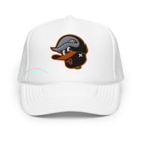 Image 3 of Tha O's "Bird Flu" Upside Down Snapback Trucker (Orange Logo) 