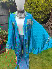 Image 4 of Amara Wrap dress - Turquoise yellow