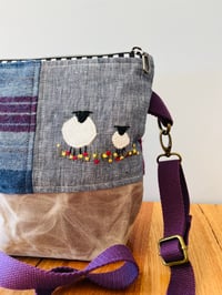 Image 3 of Purple/Blue Tartan- 2 Sheep Shoulder Bag