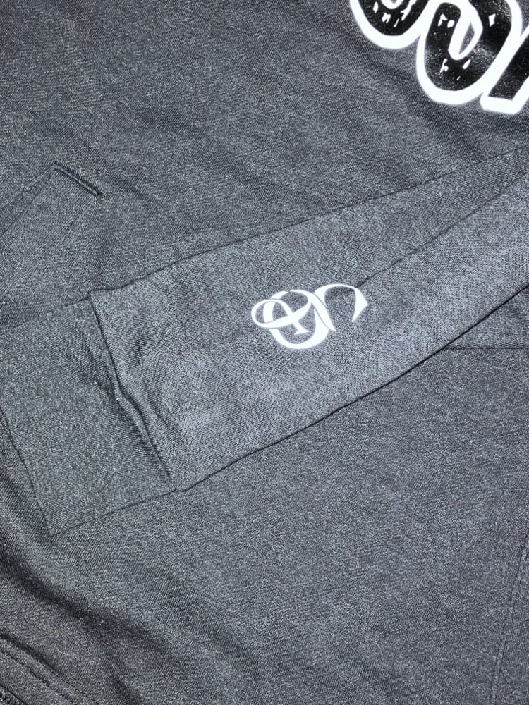 Image of BIG CHEST logo hoodie (Heather Blk)