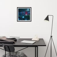 Image 2 of She Tends To Her Garden At Night - 18" x 18" Framed poster by Mark Cooper Art