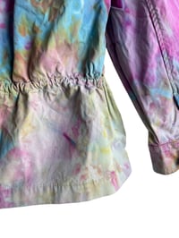 Image 5 of XS Cotton Twill Utility Jacket in Pastel Watercolor Ice Dye