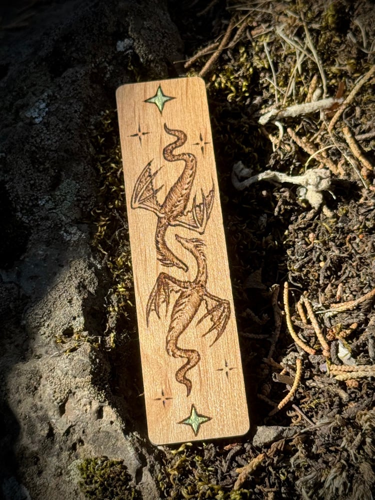 The Twin Dragons - Gilded Guardian Bookmark 