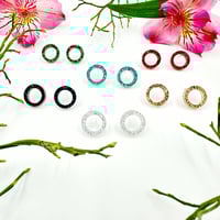 Image 1 of Náušnice Hope Circle třpytivé 