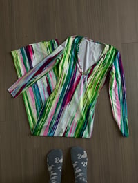 green long sleeve dress (sz med)