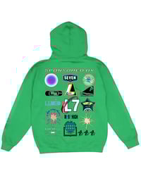 Image 2 of SPONSORED BY HOODIE (GREEN)