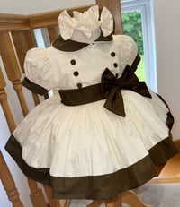 Image 2 of Cream brown classic dress 