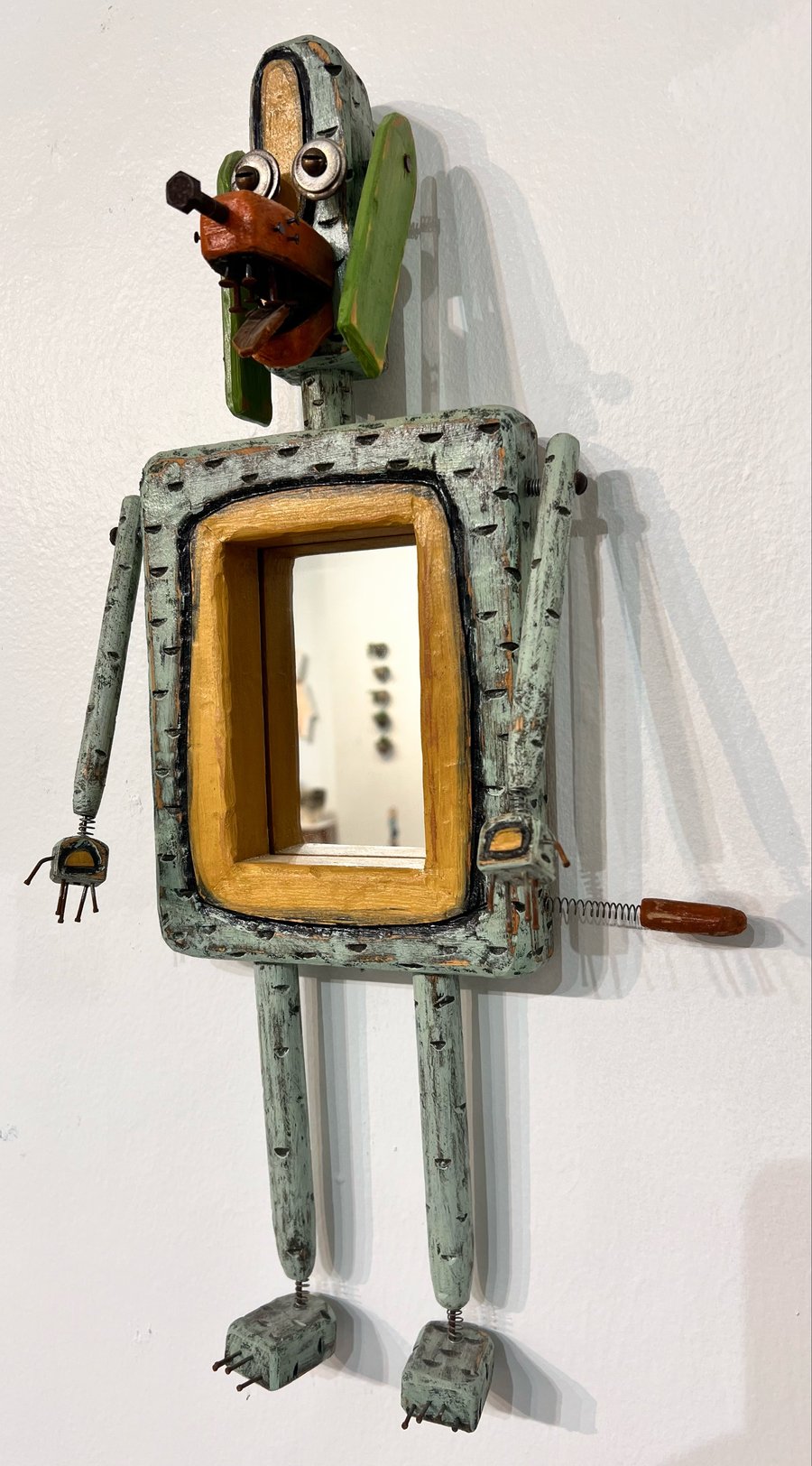 Image of Folk Art Dog Mirror