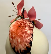 Image 3 of Floral fabric covered bandeau w flowers 