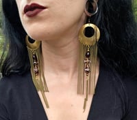 Image 4 of Brass Chain Fringe Earrings - set 1