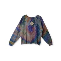 Image 2 of M 100% Cotton French Terry Sweatsuit Set in Autumn Spiral Ice Dye
