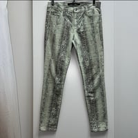 Image 3 of JOE’S JEANS light green snake print crop skinny jeans