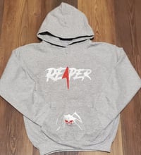 Image 1 of Youth Re4per (Silver w/red logo) Hoodie 