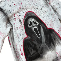 Image 8 of “GHOSTFACE #3” Custom Hand Painted Zip Hoodie XSMALL