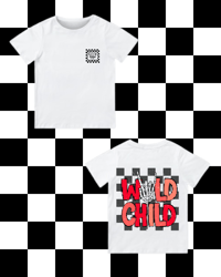 Image 5 of T-SHIRT: Checkerboard Wild Child