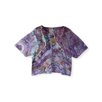 Image 1 of L Crop Tee in Prism Geode Ice Dye
