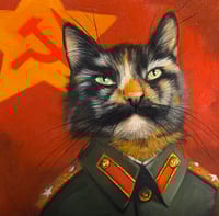 Image 1 of “Comrade Meowlin" Original Painting